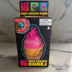 TikTok viral Nice Cream Cone Squishy Toy - Pink and Yellow